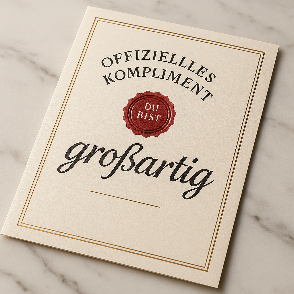 Zertifikat Kompliment